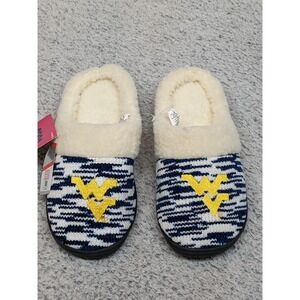 West Virginia University Sherpa Lined‎ Slippers Rubber Sole Ladies Small 7/8 NWT